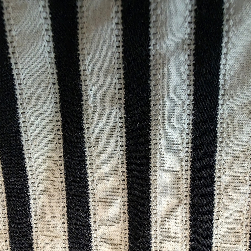 Talbots Striped Black and White Button-Up Shirt - 22W - Picture 4 of 5